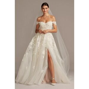 galina off the shoulder wedding dress Galina LP2515 By La Perle